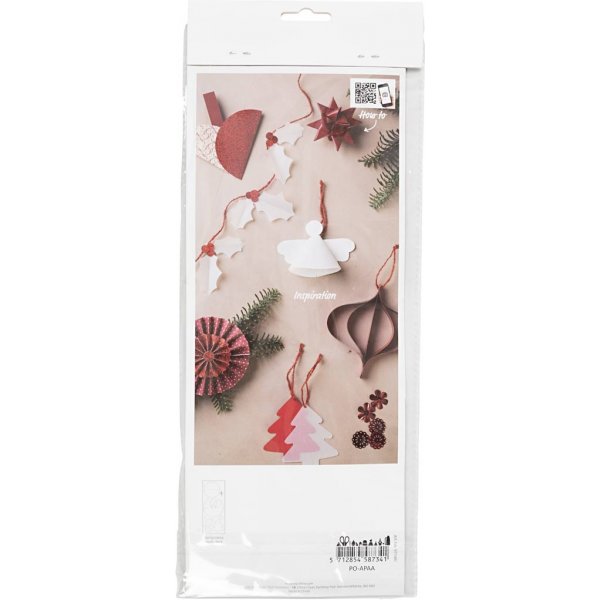 Set créatif - découpage papier - rouge - crème Set créatif - découpage papier - rouge - crème