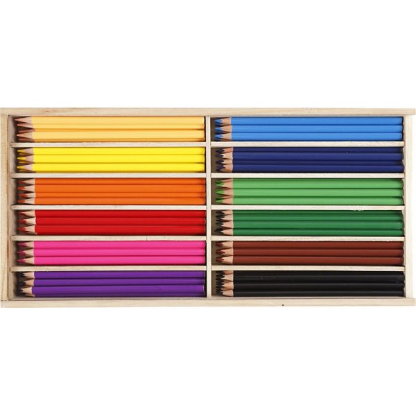 Crayons de couleur - 3 mm - couleurs mlanges - 144 pcs