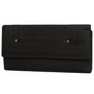 Portefeuille homme en cuir de veau - Noir