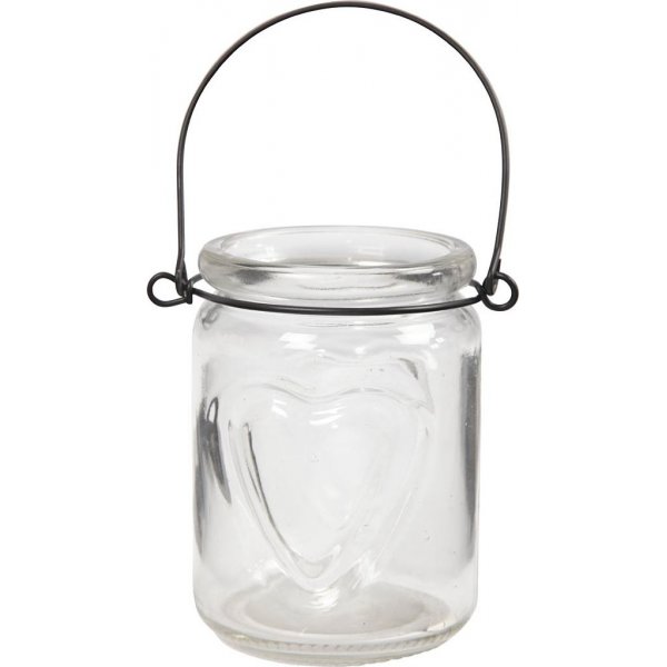 Lanternes avec relief coeur - 12 pcs