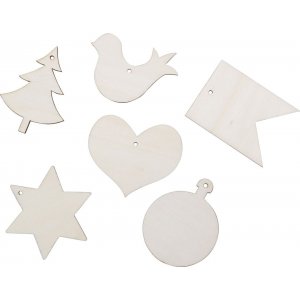 Figurines en bois - Motif de Noël - 24 pcs Figurines en bois - Motif de Noël - 24 pcs
