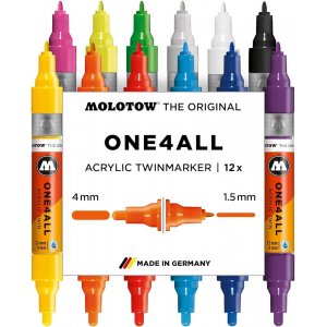 Marqueurs acryliques One4All Twin 1,5 + 4 mm Marqueurs acryliques One4All Twin 1,5 + 4 mm
