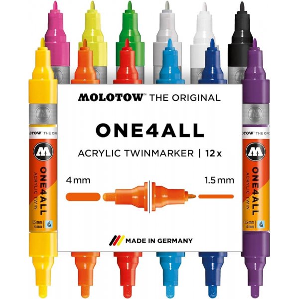 Marqueurs acryliques One4All Twin 1,5 + 4 mm