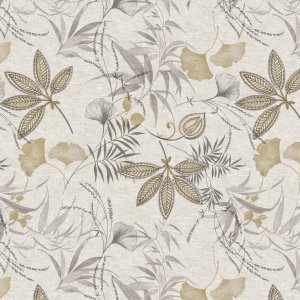 Toile cirée à motif ginkgo - Beige Toile cirée à motif ginkgo - Beige
