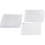 Assiettes perles - petits carrs - 10 pcs