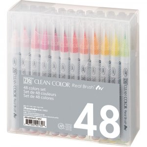 Stylos pinceaux ZIG Clean Color Real Brush - 48 stylos Stylos pinceaux ZIG Clean Color Real Brush - 48 stylos