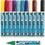 Crayon pour porcelaine et verre - couleurs mélangées - opaque - 12 pcs