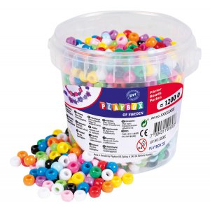 Perles en plastique en seau - 1200 pcs Perles en plastique en seau - 1200 pcs