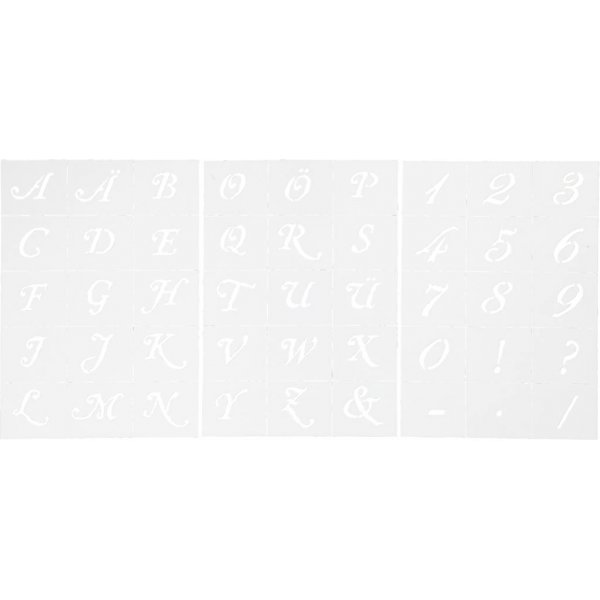 Gabarits - lettres et chiffres - A5 - 3 feuilles Gabarits - lettres et chiffres - A5 - 3 feuilles