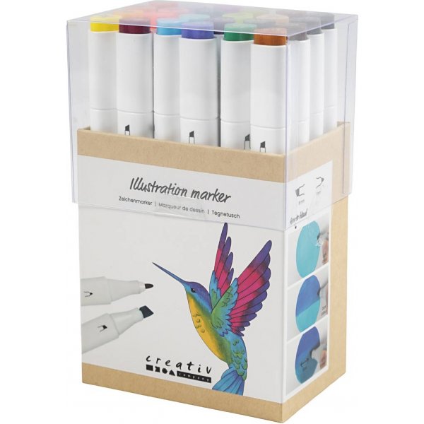 Stylo à dessin - couleurs complémentaires - 24 pcs Stylo à dessin - couleurs complémentaires - 24 pcs