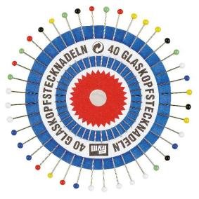 Épingles à tête en verre No. 9 couleurs argentées couleurs mélangées 0,60x30 mm 40 pcs Épingles à tête en verre No. 9 couleurs argentées couleurs mélangées 0,60x30 mm 40 pcs