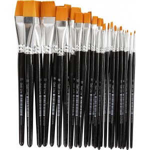 Pinceaux Gold Line - non. 0+2+4+8+12+16+20 - plat - 30 pièces Pinceaux Gold Line - non. 0+2+4+8+12+16+20 - plat - 30 pièces