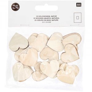 Pièces en bois - RICO Design - Petits coeurs Pièces en bois - RICO Design - Petits coeurs