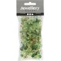 Perles en plastique  facettes Harmony - mixtes - vertes - 45 g
