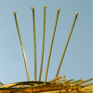 Épingles à chapeau 30 x 1,5 x 0,75 mm - plaquées or 100 pcs. Épingles à chapeau 30 x 1,5 x 0,75 mm - plaquées or 100 pcs.