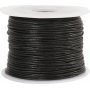 Cordon en cuir - noir - 1 mm - 50 m