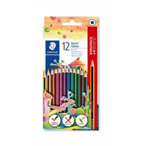 Crayons de couleur Noris avec crayon - 12 crayons Crayons de couleur Noris avec crayon - 12 crayons