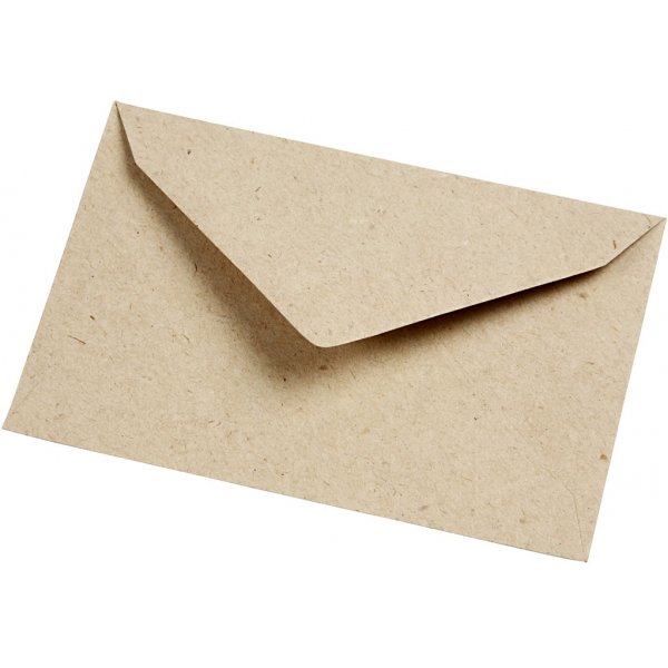 Enveloppe recycle - naturel - 7,8 x 11,5 cm - 50 pcs