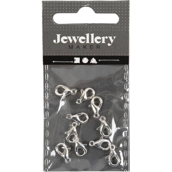 Mousqueton - plaqu argent - 10 pcs