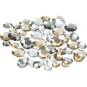 Strass - huile dorée - Rond - 6+9+12 mm - 360 pcs Strass - huile dorée - Rond - 6+9+12 mm - 360 pcs