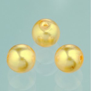 Perles de verre cire brillante 6 mm - jaune doré 40 pcs. Perles de verre cire brillante 6 mm - jaune doré 40 pcs.