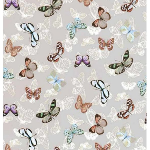 Toile cire lgance papillons foncs