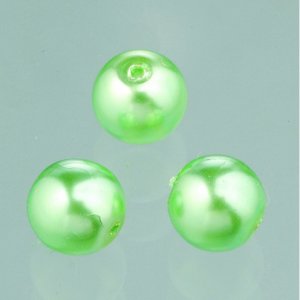 Perles de verre cire brillante 6 mm - vert 40 pcs. Perles de verre cire brillante 6 mm - vert 40 pcs.