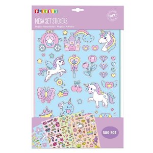 M�ga-lot d'autocollants Licorne - 546 pi�ces