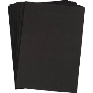 Caoutchouc décoratif - noir - A4 - 10 pcs Caoutchouc décoratif - noir - A4 - 10 pcs