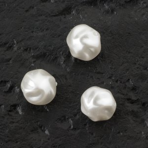 Perles de cire en verre 10x8 mm Blanc - 12 pcs Perles de cire en verre 10x8 mm Blanc - 12 pcs