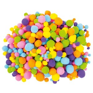 Pompons 500 pc néon Pompons 500 pc néon