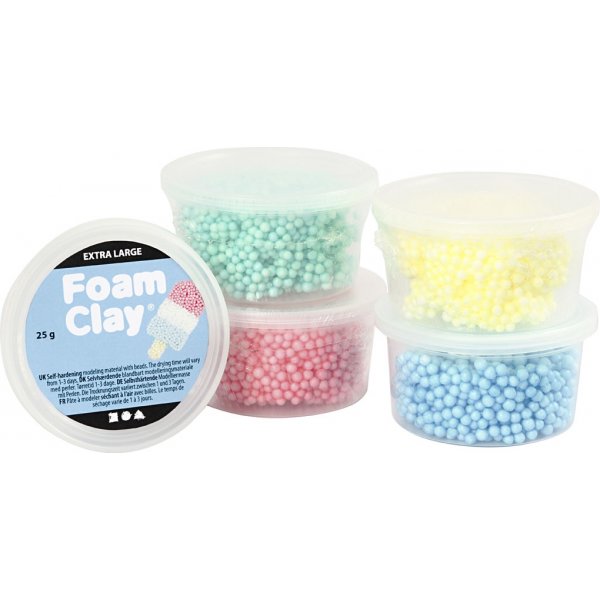 Foam Clay Extra Large - couleurs mlanges - 5 x 25 g