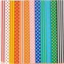 Papier brillant - couleurs mlanges -  motifs - 100 feuilles