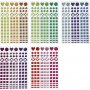 Autocollants pour mosaques - couleurs mlanges - 10 feuilles