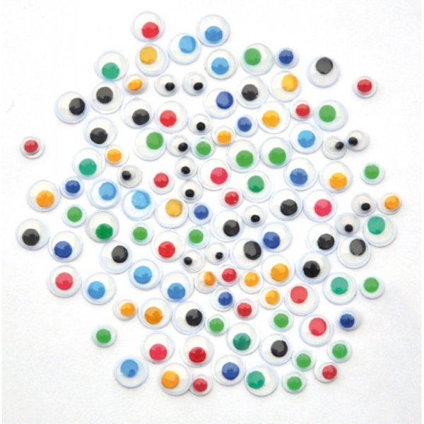 Yeux PET 300 colorés, 5,7 mm