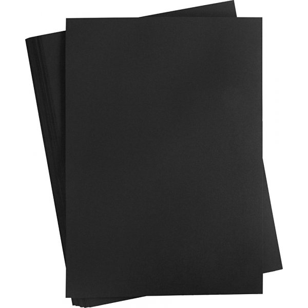 Carton color - noir - A2 - 180 g - 100 feuilles
