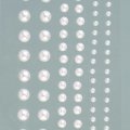 Image client Demi-perles acryliques autocollantes 3 5 7 mm - perle blanche paquet de 72 rondes