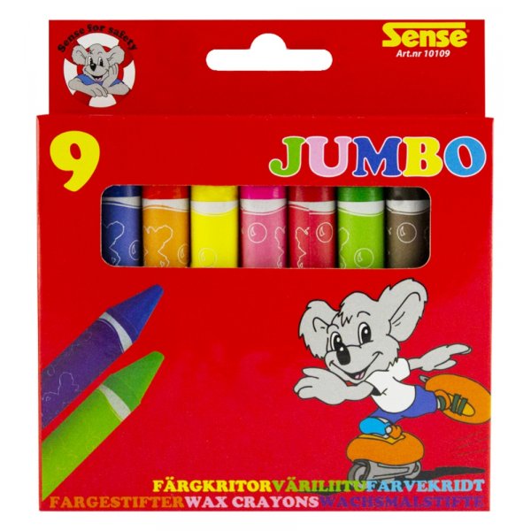 Crayons Sense Jumbo - 9 crayons Crayons Sense Jumbo - 9 crayons