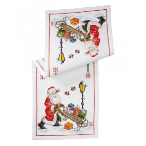 Kit de broderie Runner - Père Noël avec chariot Kit de broderie Runner - Père Noël avec chariot