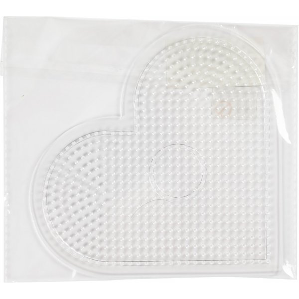 Assiettes en perles - transparentes - coeur Assiettes en perles - transparentes - coeur