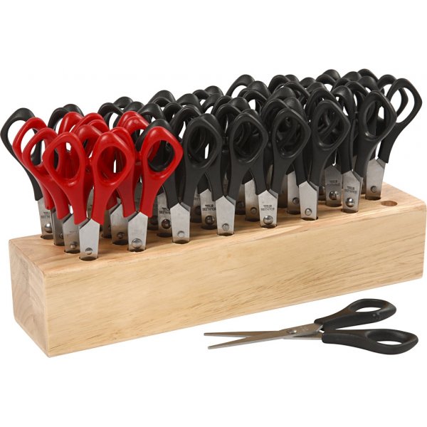 Ciseaux d'cole avec support - ronds