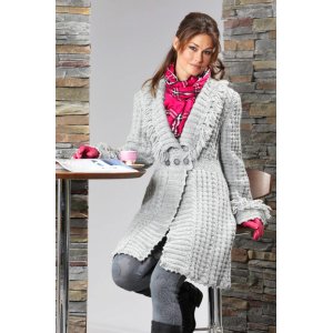 Patron tricot - Manteau à franges Patron tricot - Manteau à franges