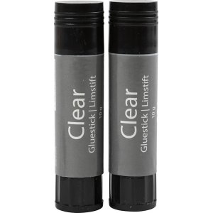 Bâton de colle transparente - Rond - 10 g - 2 pcs Bâton de colle transparente - Rond - 10 g - 2 pcs