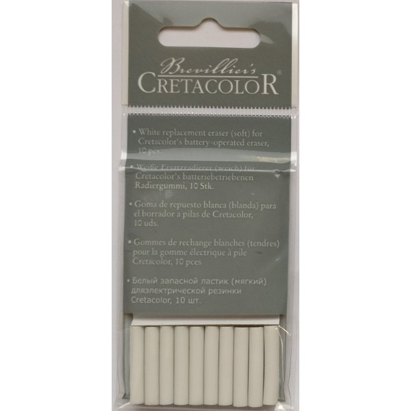 Recharge pour gomme  pile Cretacolor, 10 pices