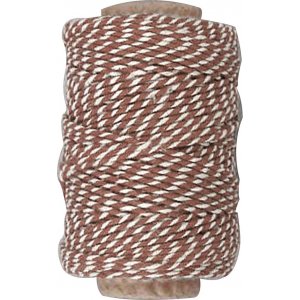 Cordon en coton - marron/blanc - 50 m Cordon en coton - marron/blanc - 50 m