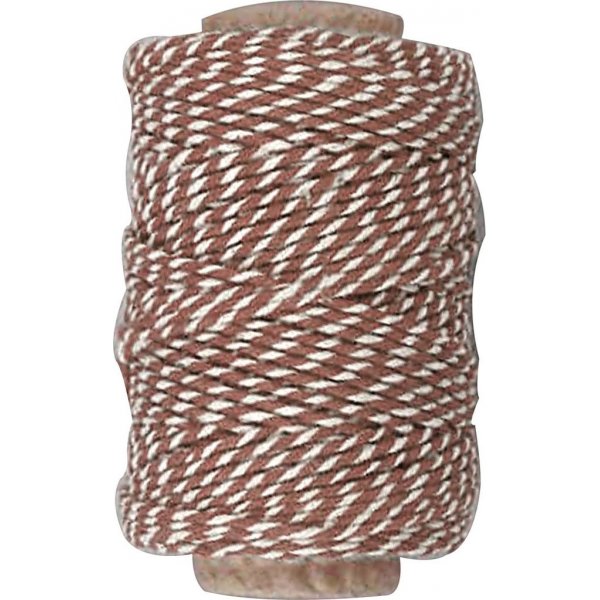 Cordon en coton - marron/blanc - 50 m