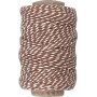 Cordon en coton - marron/blanc - 50 m