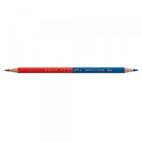 Crayon Caran dAche Artist - Bicolore Bleu-Rouge