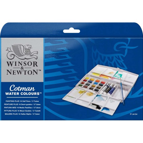 Peinture aquarelle W&N Cotman - Bote de peinture 16+3 couleurs