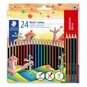 Crayons de couleur Noris - Pack bonus 20 + 4 crayons Crayons de couleur Noris - Pack bonus 20 + 4 crayons